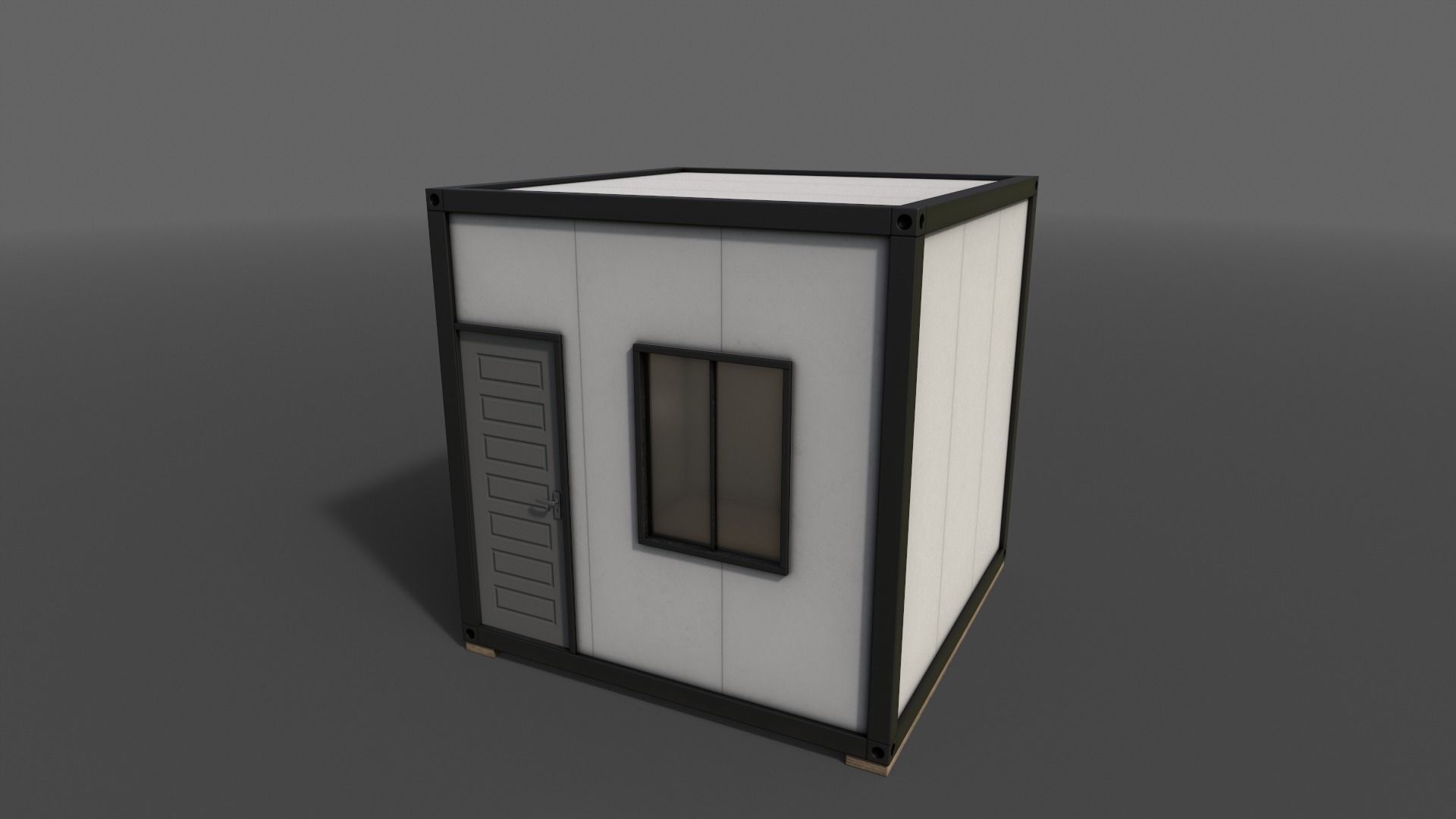 PBR Container House BB V1 Low-poly 3D model_3