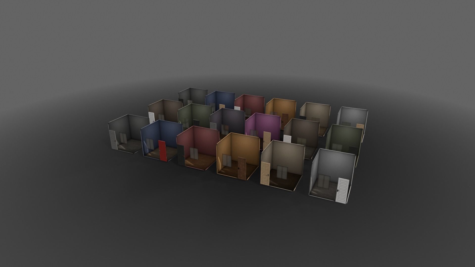 PBR Container House BB V1 Low-poly 3D model_13