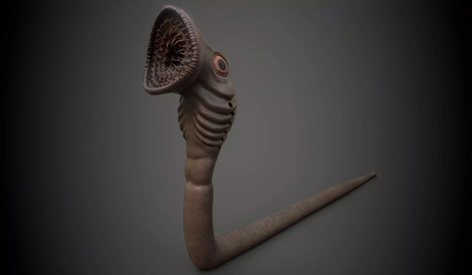 Creep 3 snake Low-poly 3D model_0