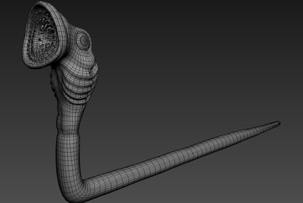 Creep 3 snake Low-poly 3D model_5