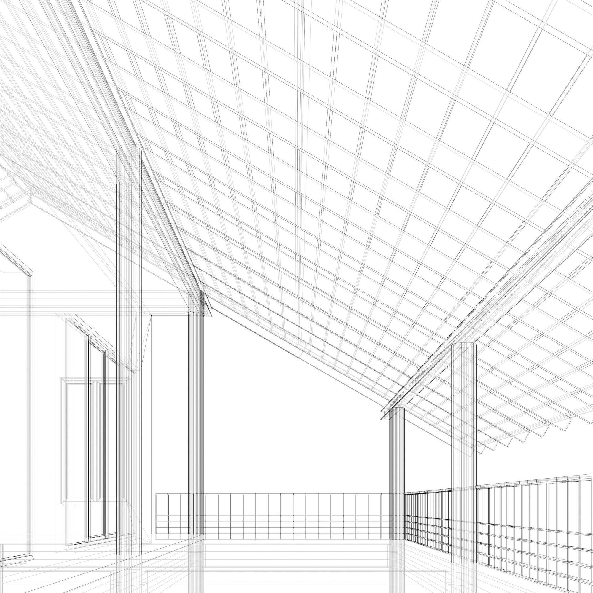 Tropical house with terrace 3D model_21