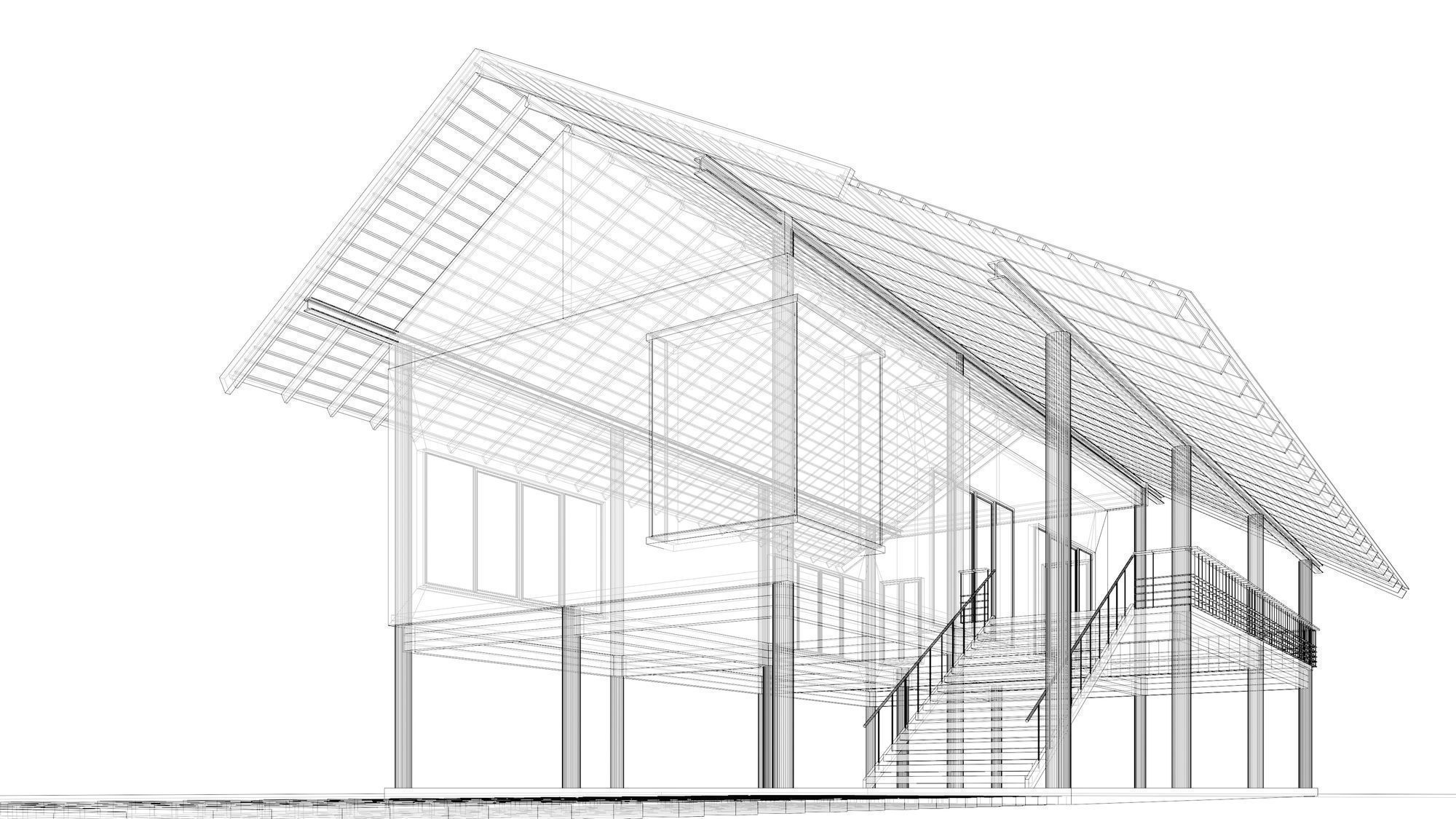 Tropical house with terrace 3D model_25