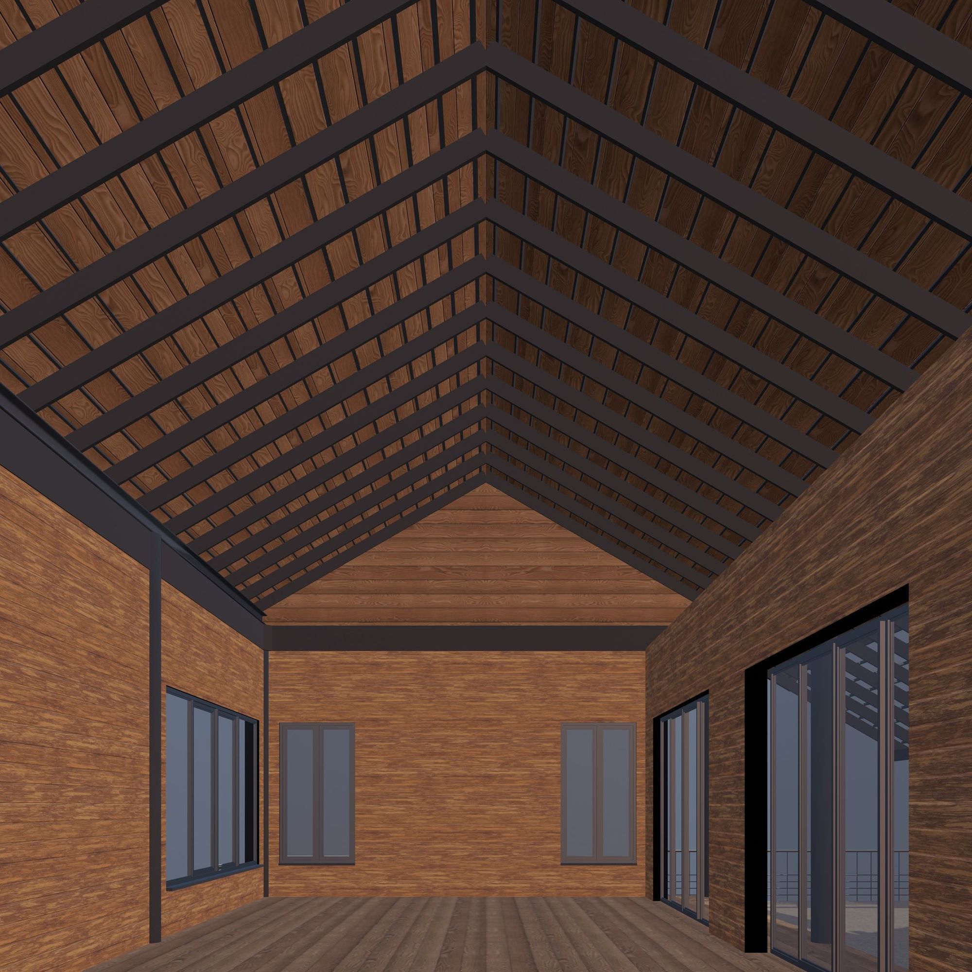 Tropical house with terrace 3D model_7