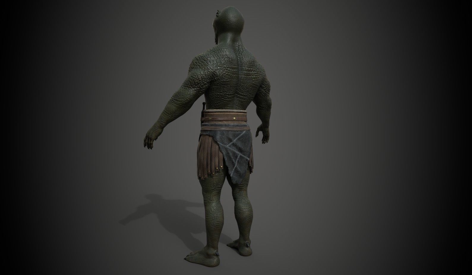 Creep 4 humanoid creature Low-poly 3D model_1