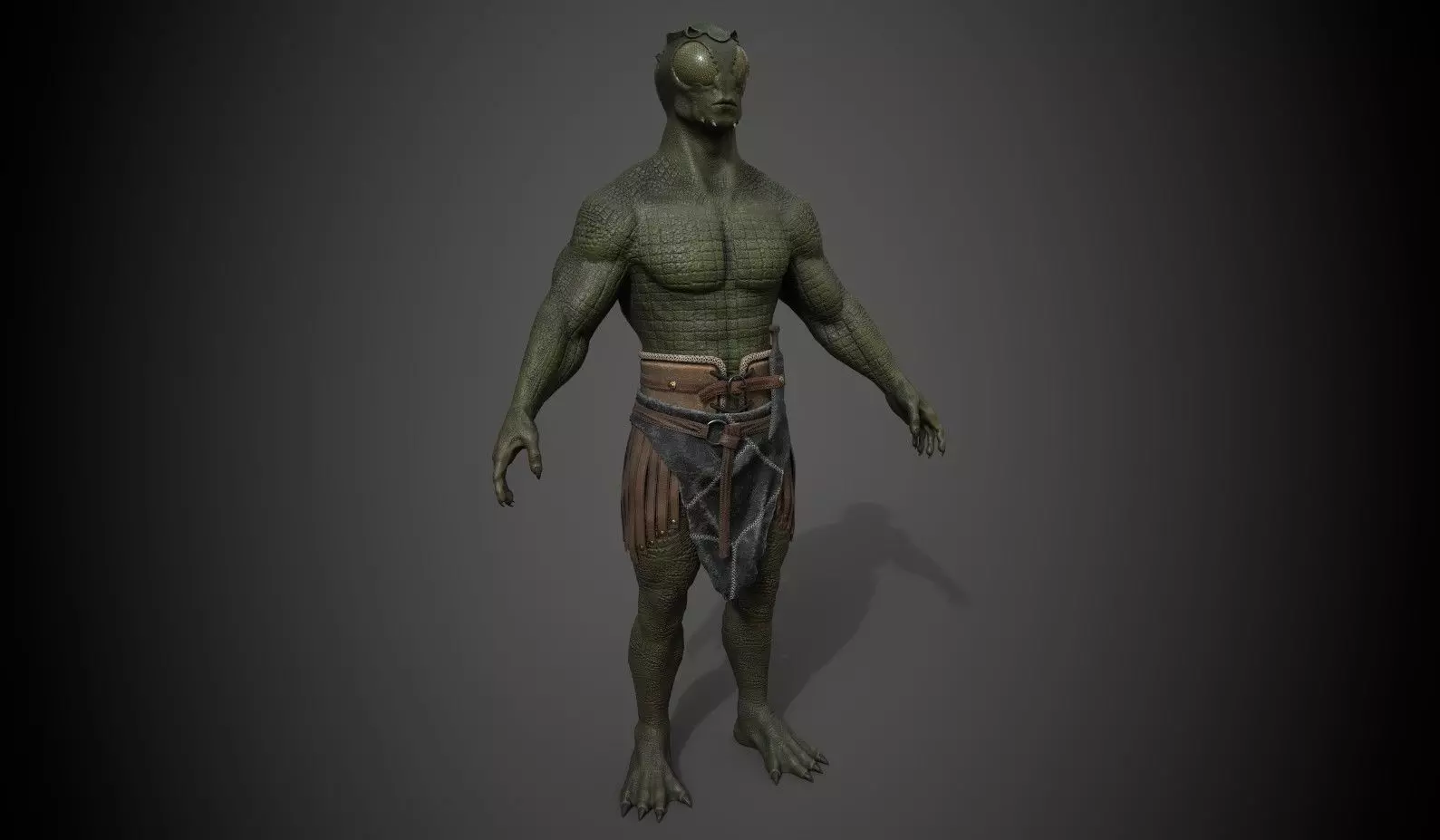 Creep 4 humanoid creature Low-poly 3D model_0