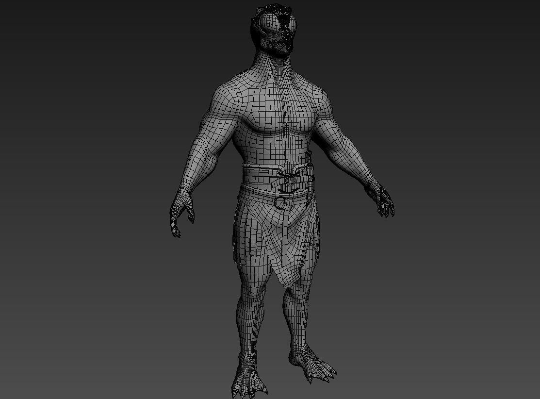 Creep 4 humanoid creature Low-poly 3D model_5