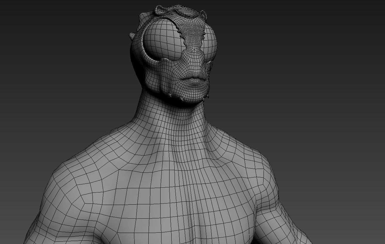 Creep 4 humanoid creature Low-poly 3D model_6