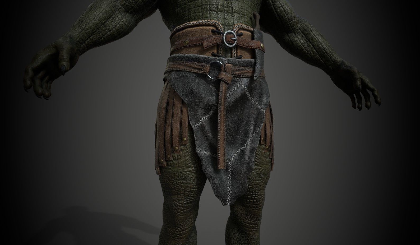 Creep 4 humanoid creature Low-poly 3D model_4