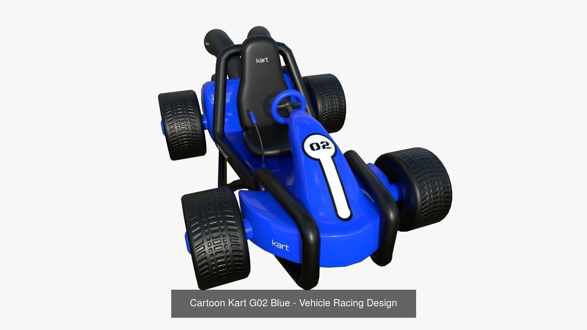 10 Cartoon Karts Blue Collection - Vehicle Racing Design _1