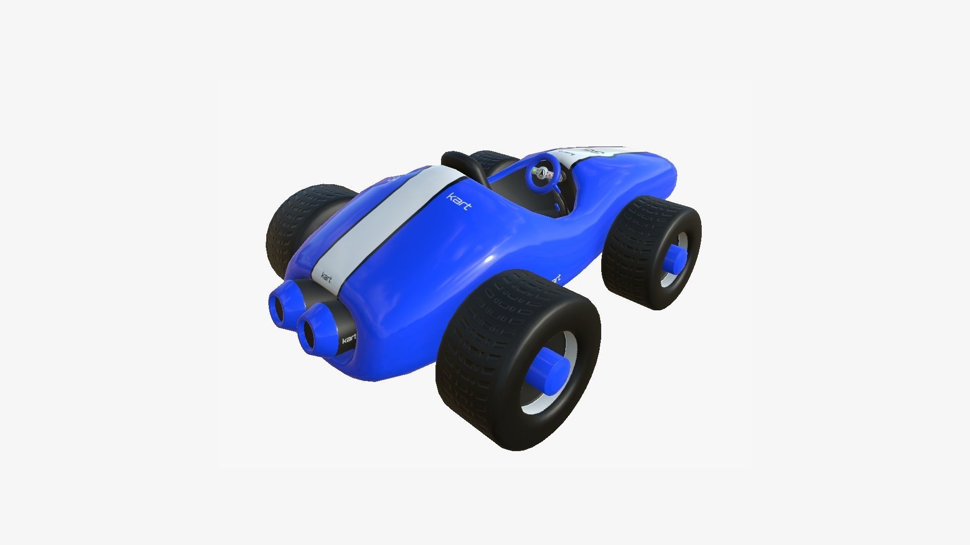 10 Cartoon Karts Blue Collection - Vehicle Racing Design _55