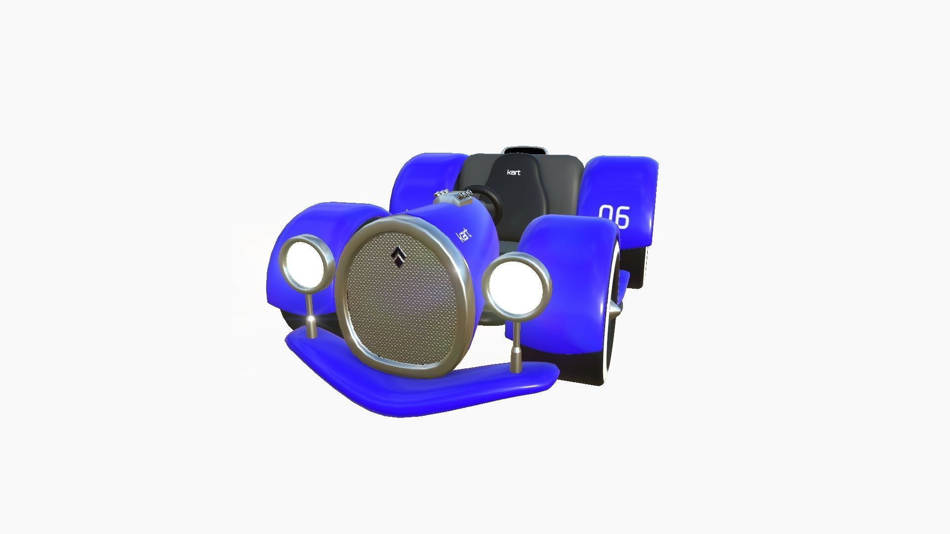 10 Cartoon Karts Blue Collection - Vehicle Racing Design _47