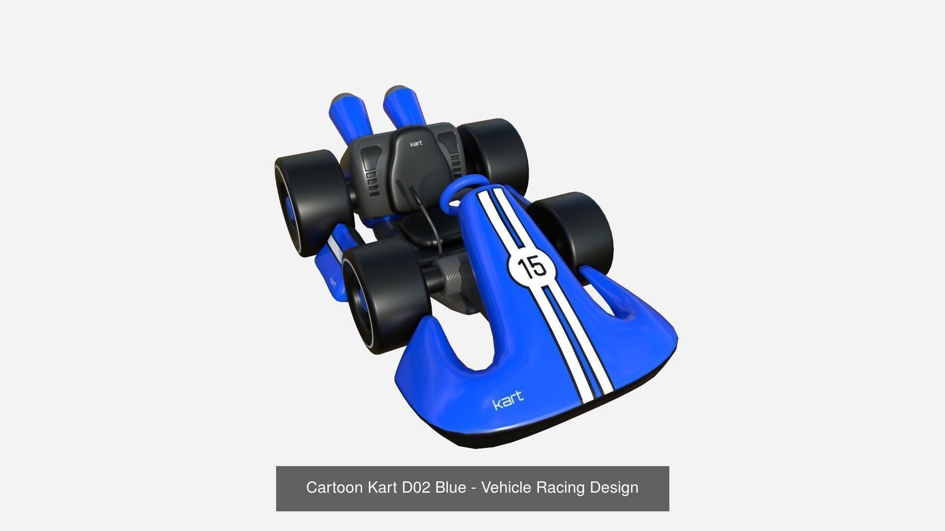 10 Cartoon Karts Blue Collection - Vehicle Racing Design _5