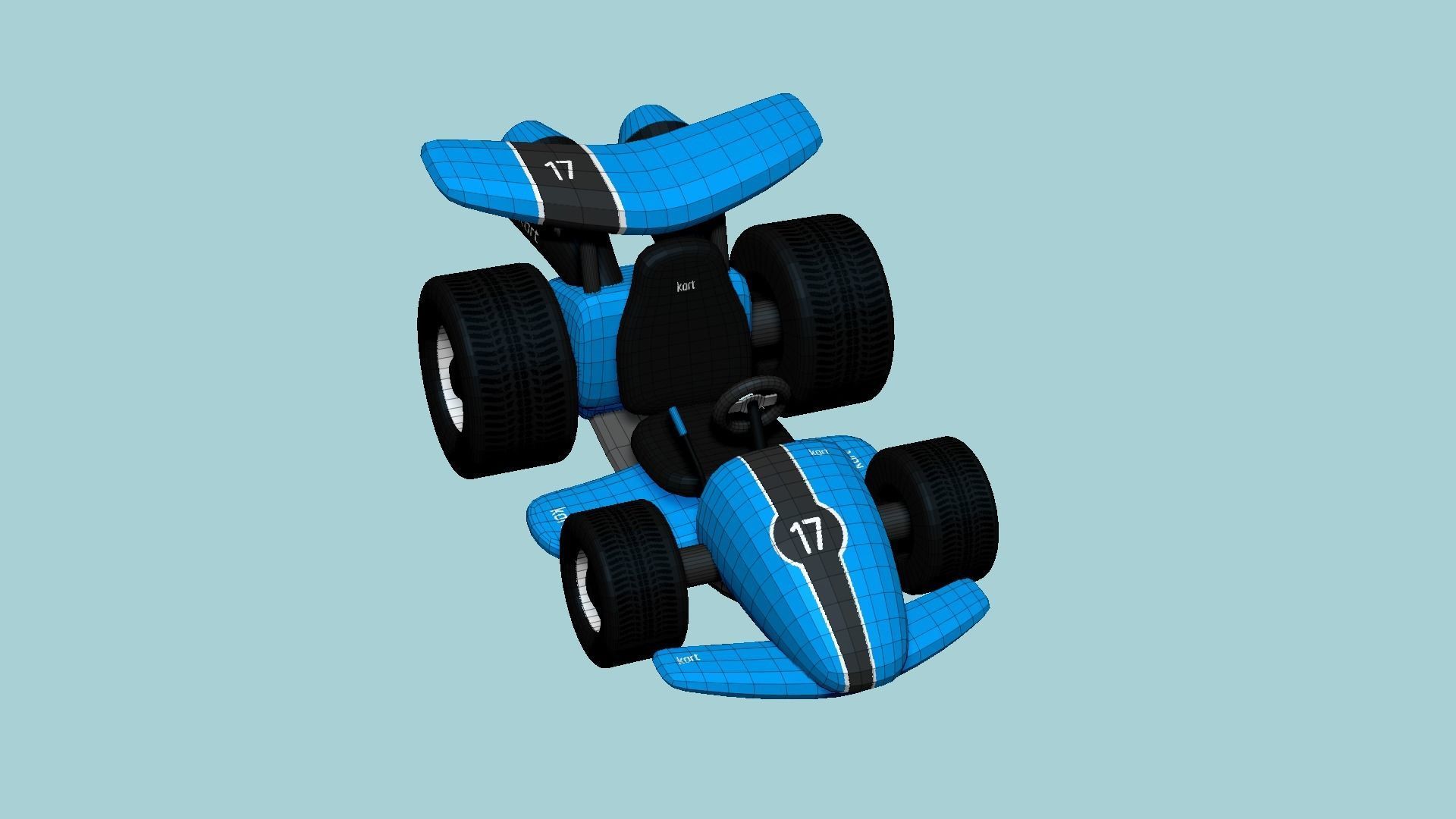 10 Cartoon Karts Blue Collection - Vehicle Racing Design _16