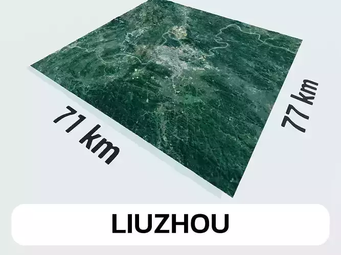 Liuzhou China City Landscape 3D Model