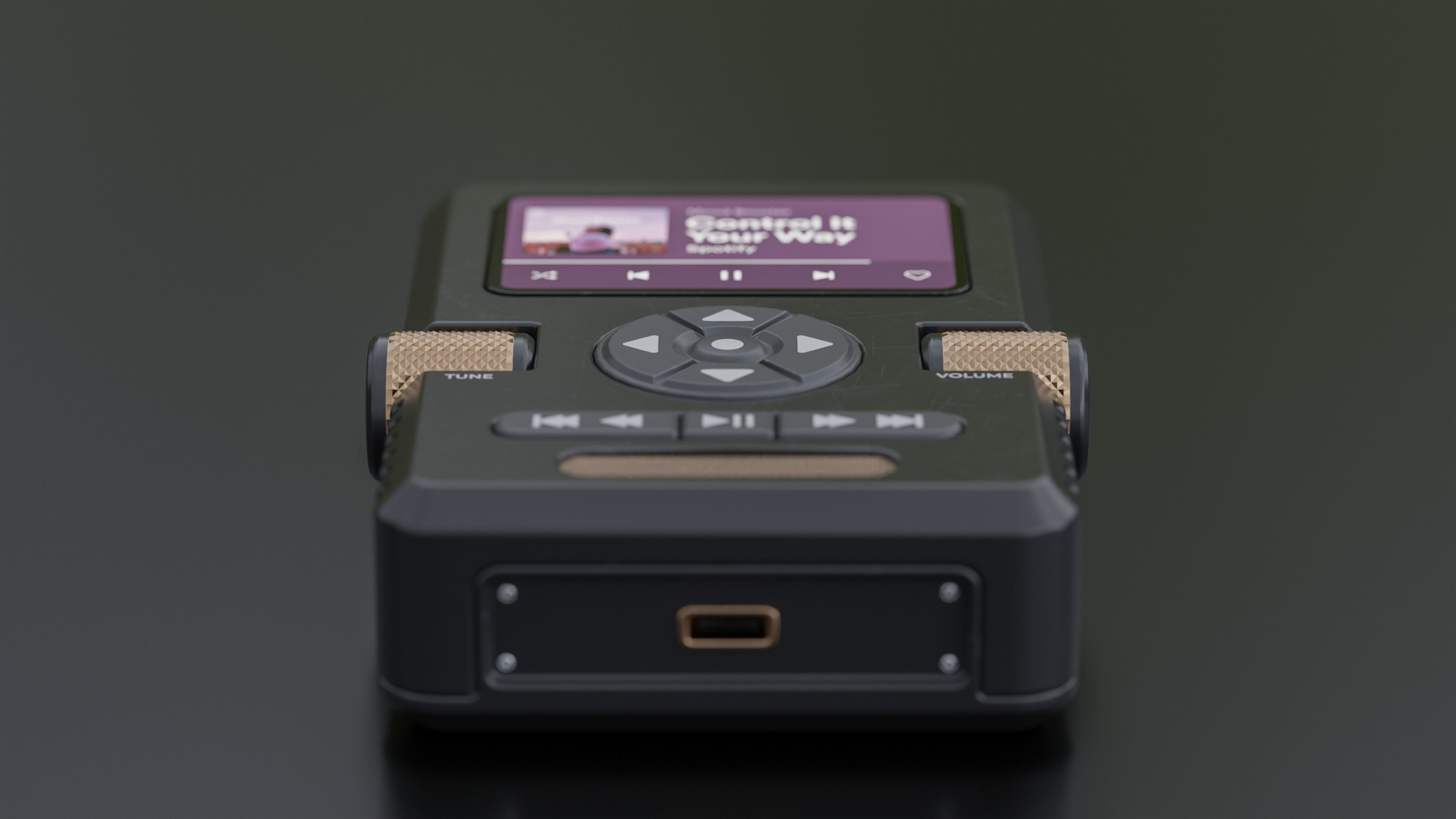 Portable music player concept Low-poly 3D model_2