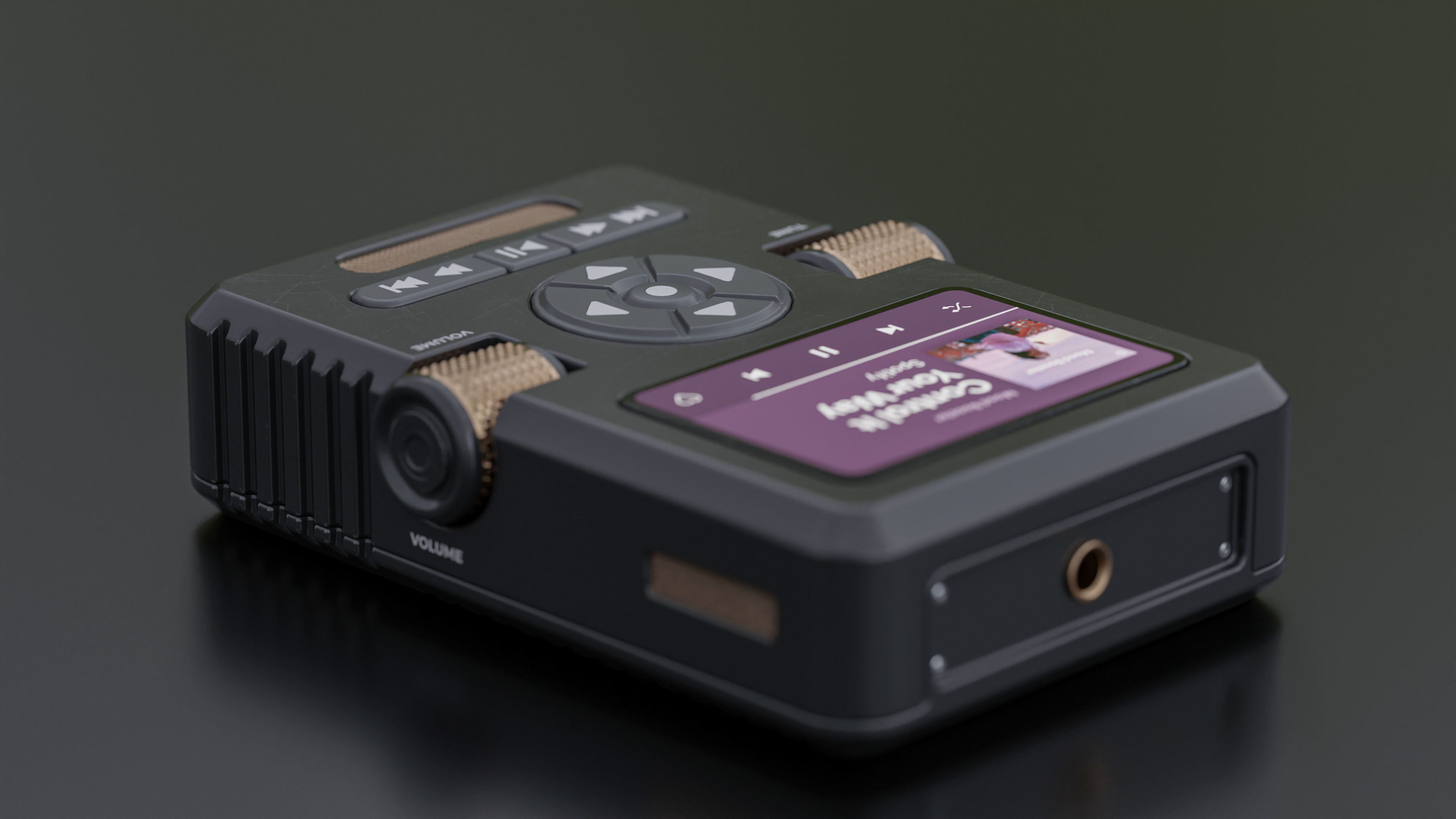 Portable music player concept Low-poly 3D model_5