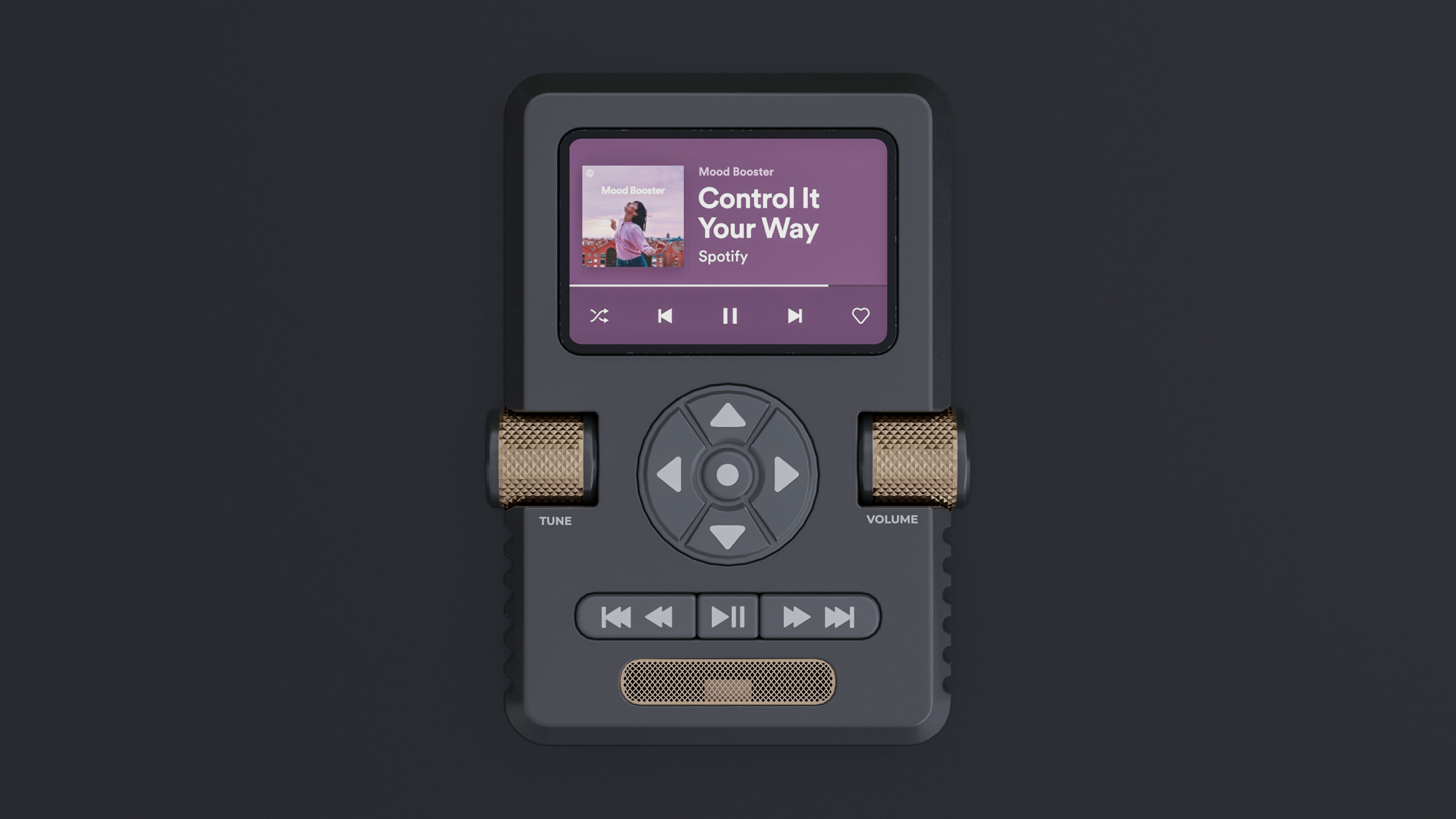 Portable music player concept Low-poly 3D model_6