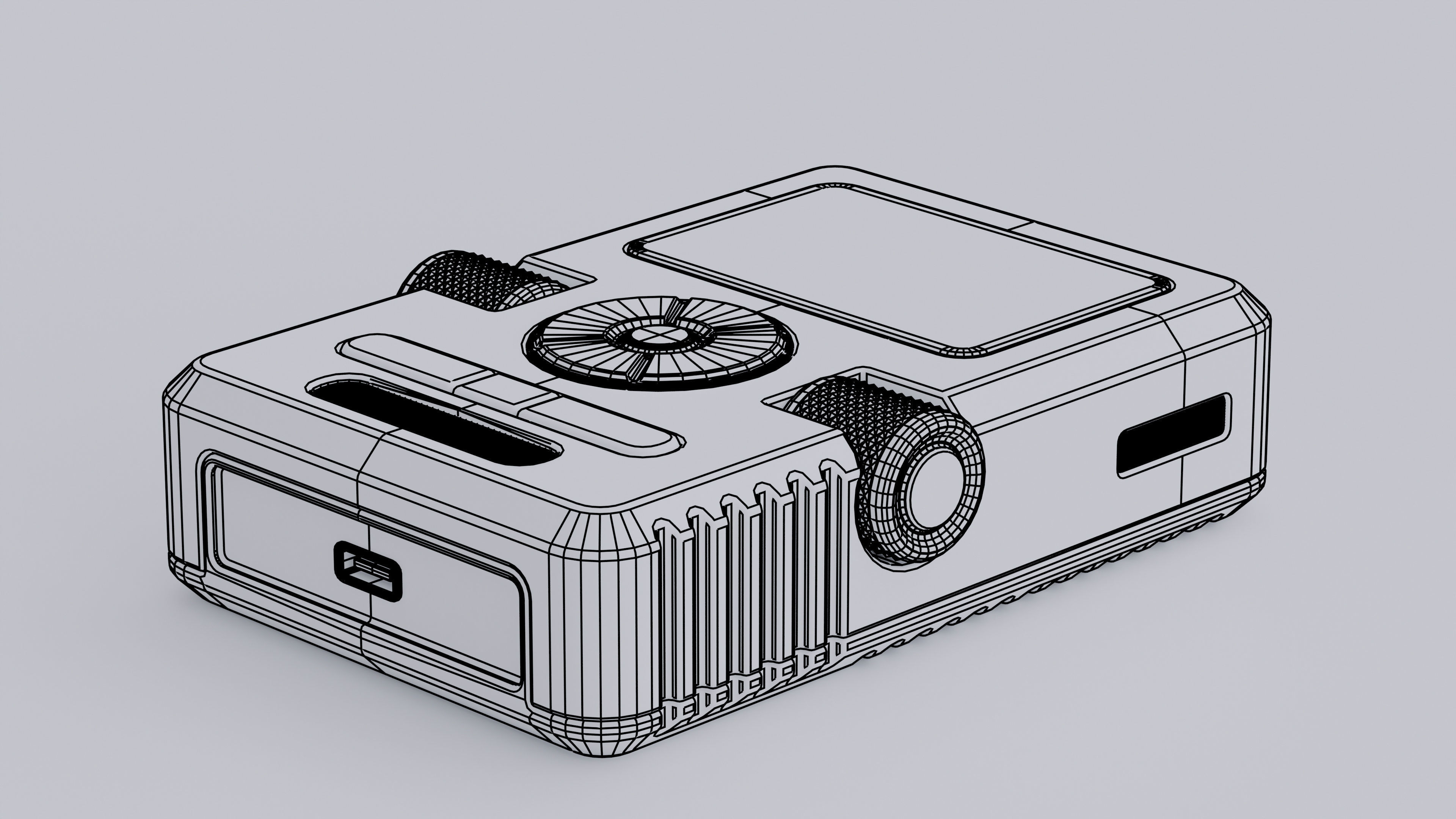 Portable music player concept Low-poly 3D model_9