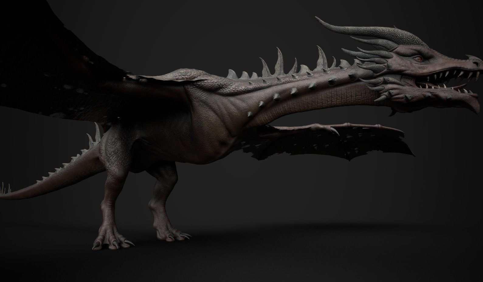 Dragon Low-poly 3D model_3