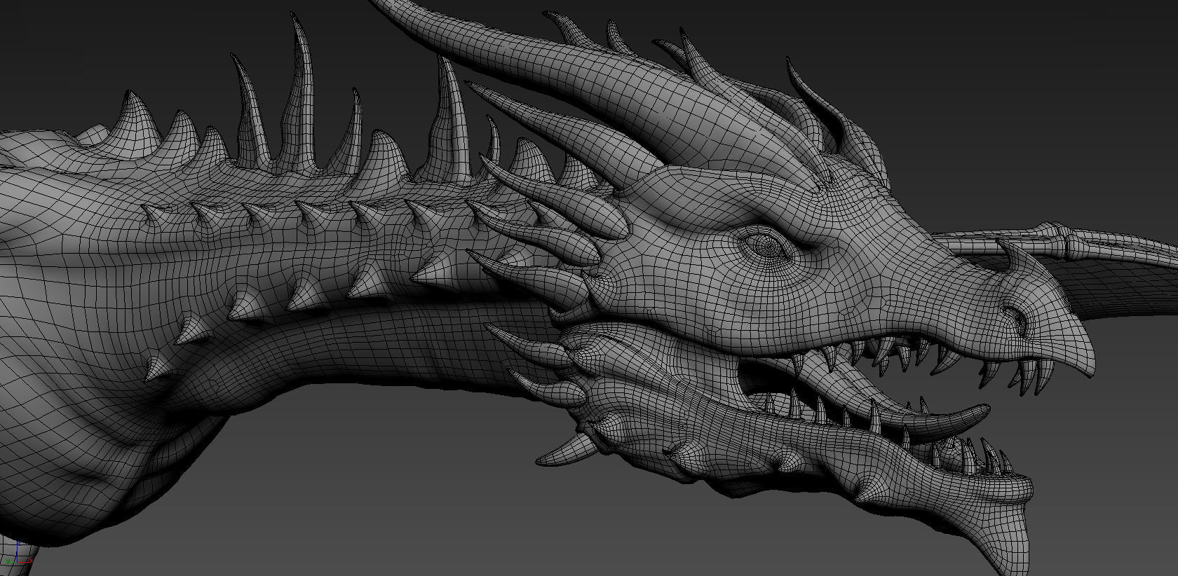 Dragon Low-poly 3D model_6
