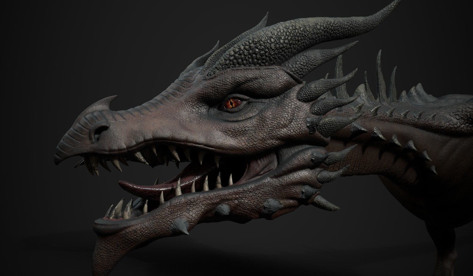 Dragon Low-poly 3D model_2