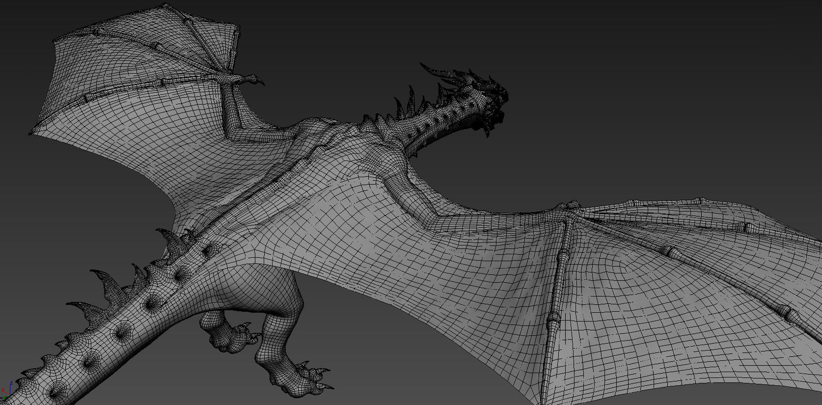 Dragon Low-poly 3D model_7