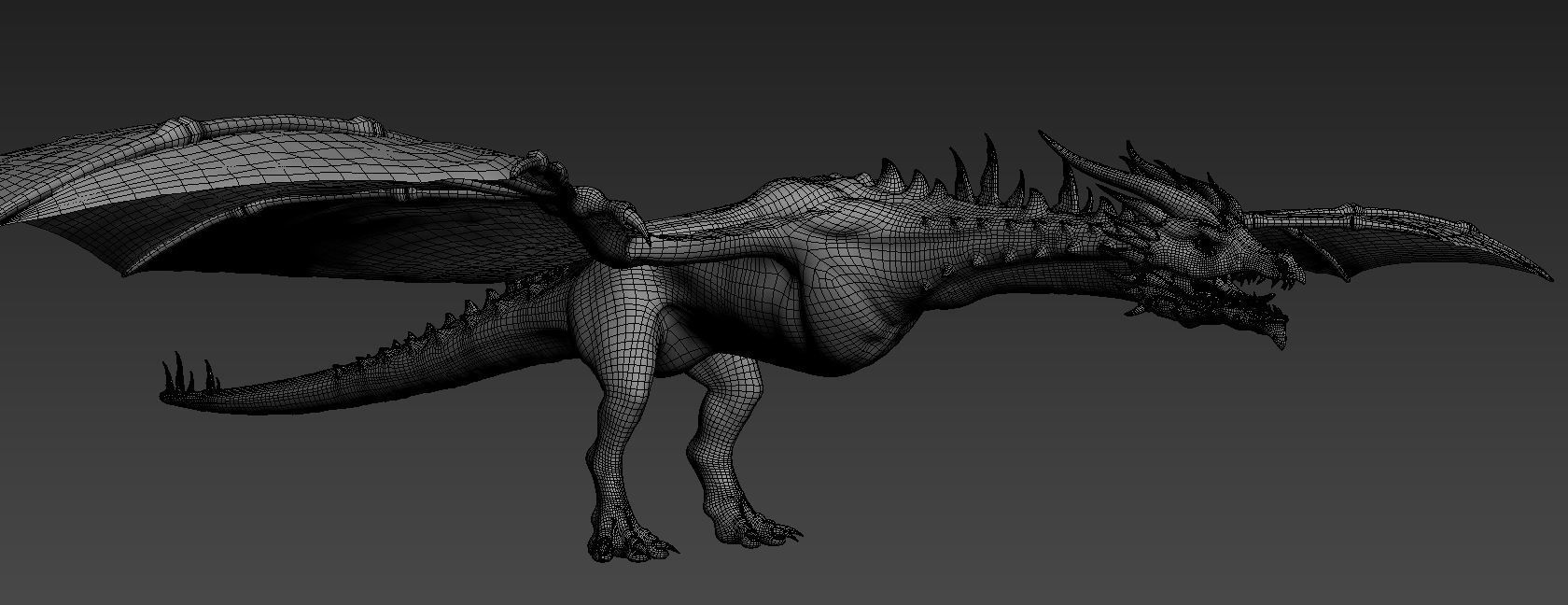 Dragon Low-poly 3D model_5