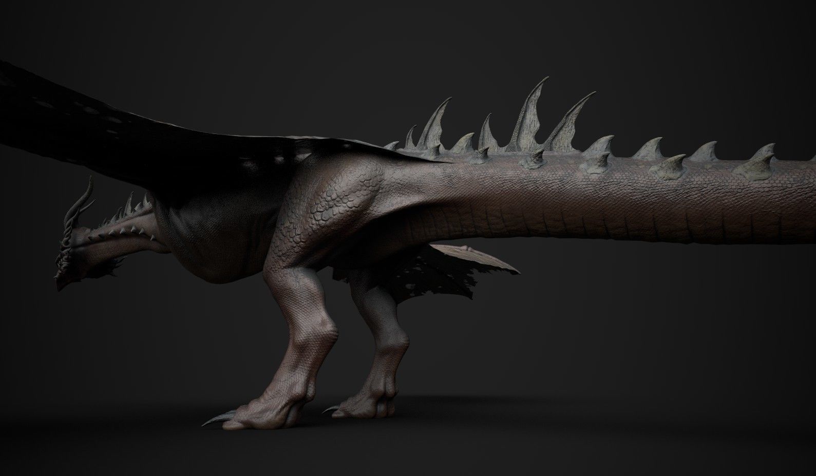 Dragon Low-poly 3D model_4