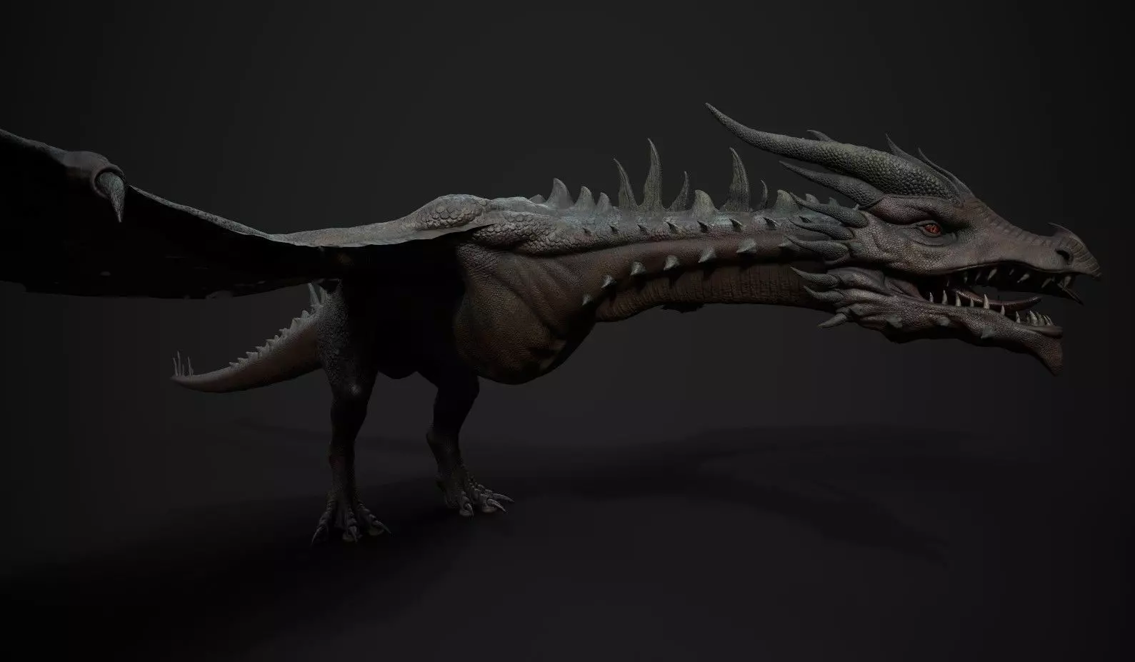 Dragon Low-poly 3D model_0