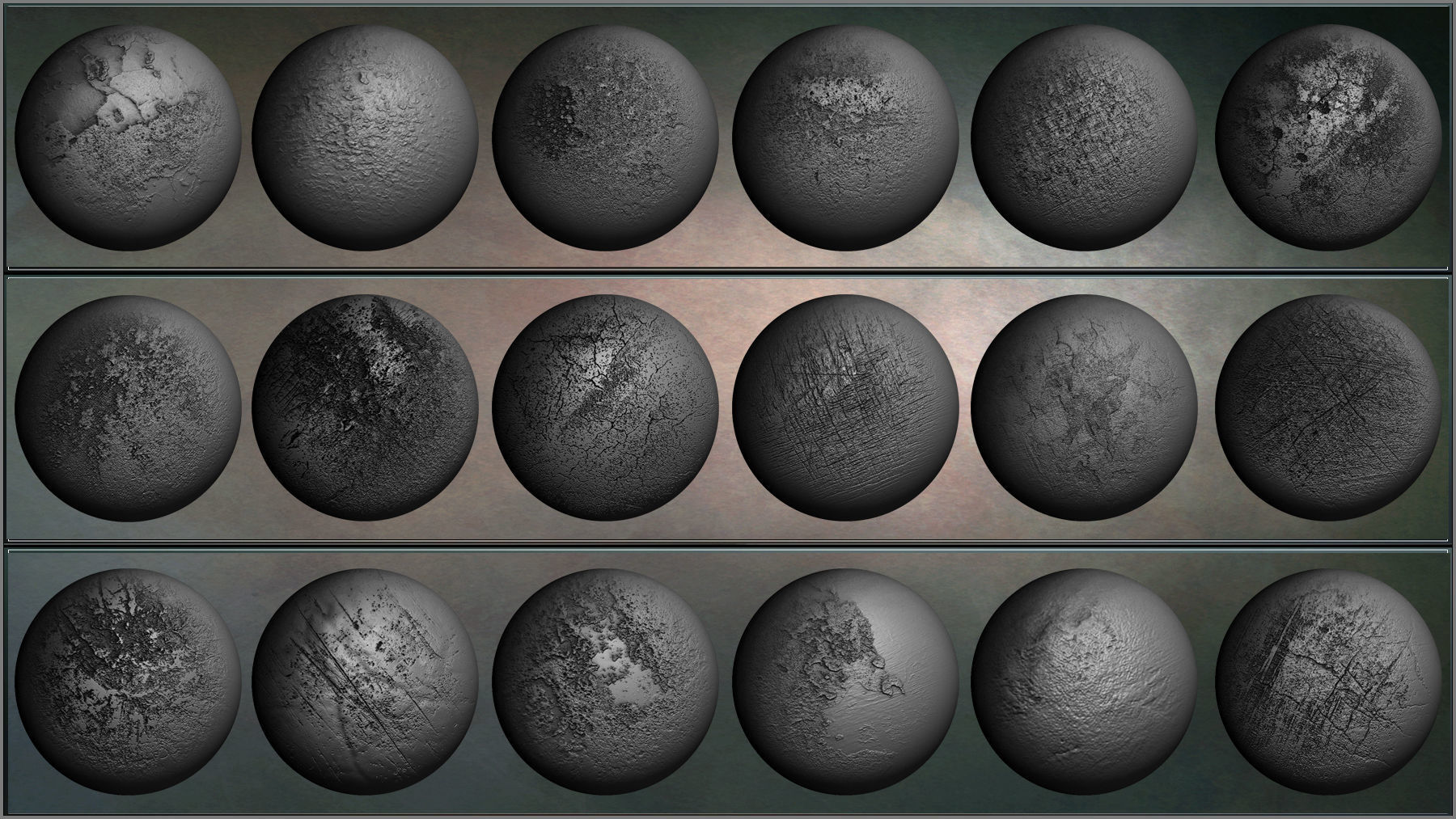 Grunge Maker 200 ZBrush Brushes and 50 Alphas Texture_7