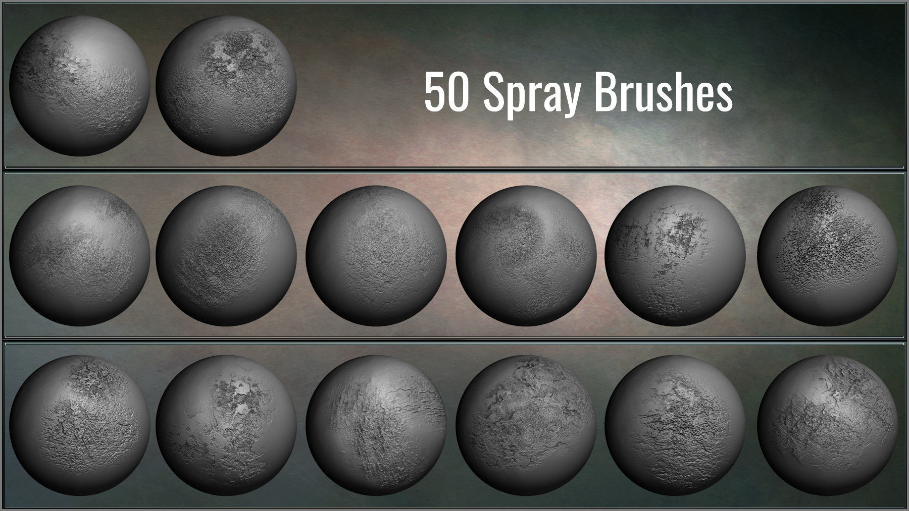 Grunge Maker 200 ZBrush Brushes and 50 Alphas Texture_11