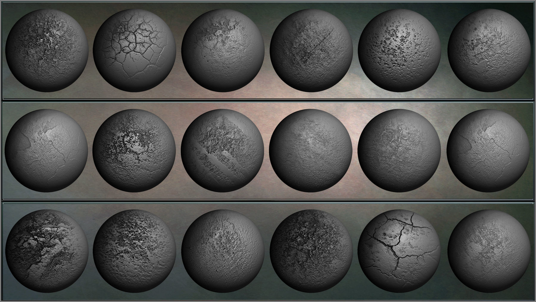 Grunge Maker 200 ZBrush Brushes and 50 Alphas Texture_6