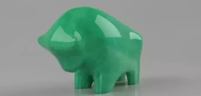 A Bull stone sculpture