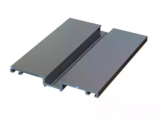 Aluminum Extruded Pressure Plate  MOD AL-09cw Low-poly 3D model