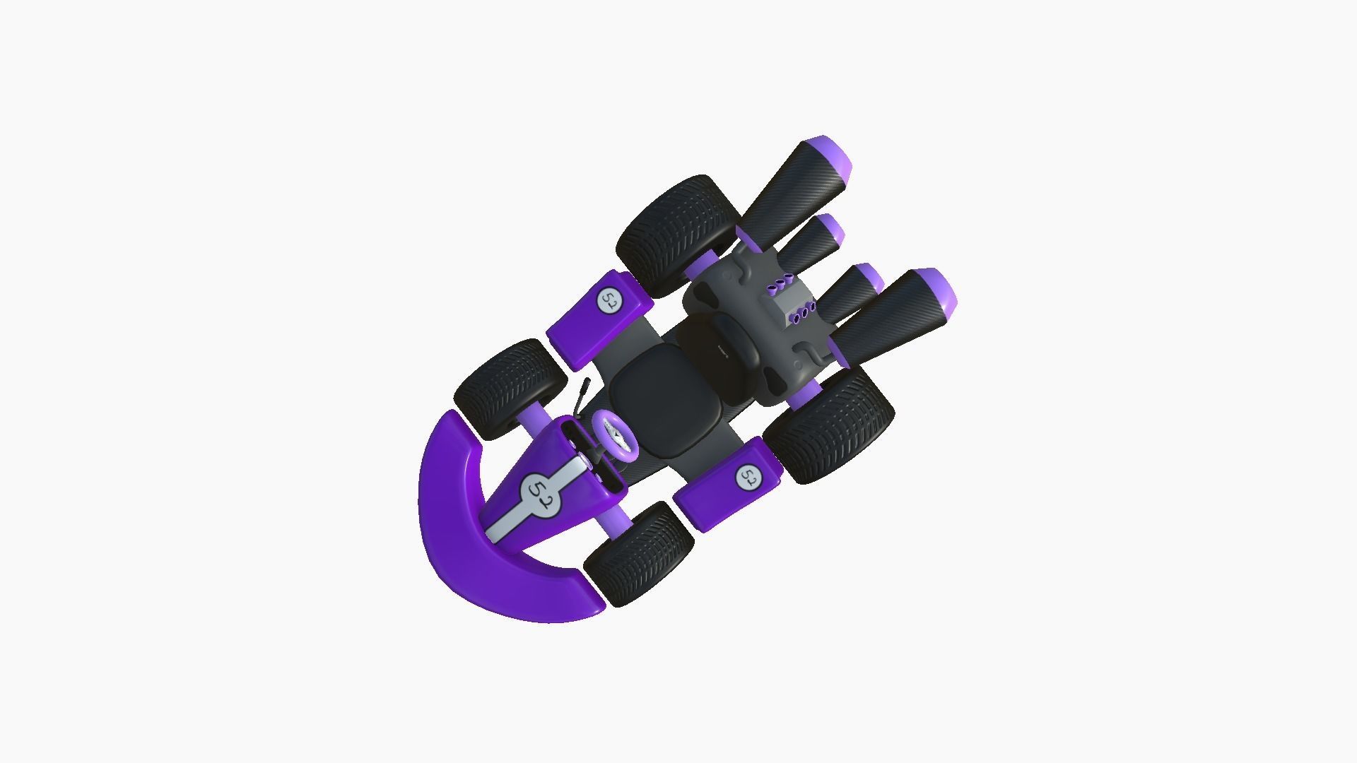 10 Cartoon Karts Purple Collection - Vehicle Racing Design _30