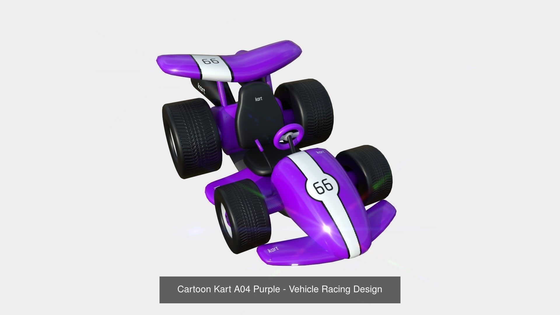 10 Cartoon Karts Purple Collection - Vehicle Racing Design _1