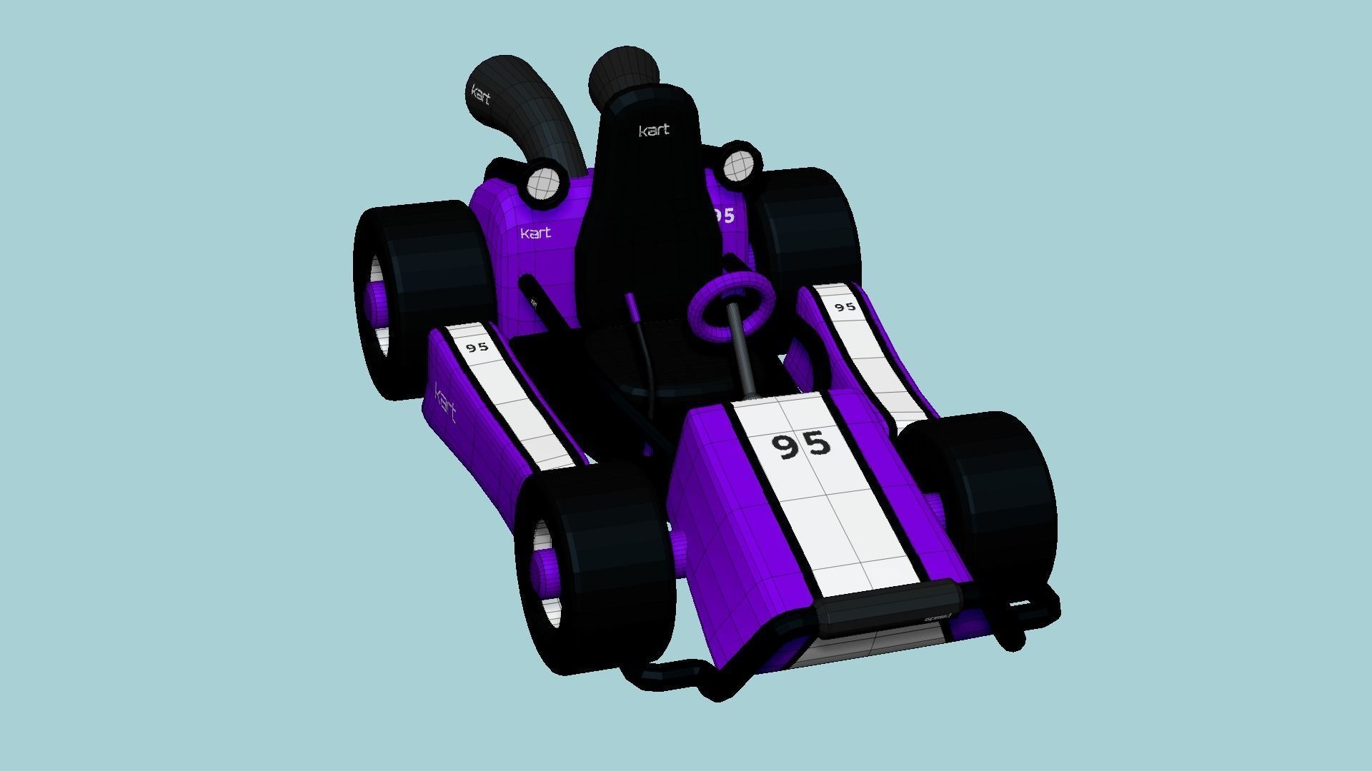 10 Cartoon Karts Purple Collection - Vehicle Racing Design _80