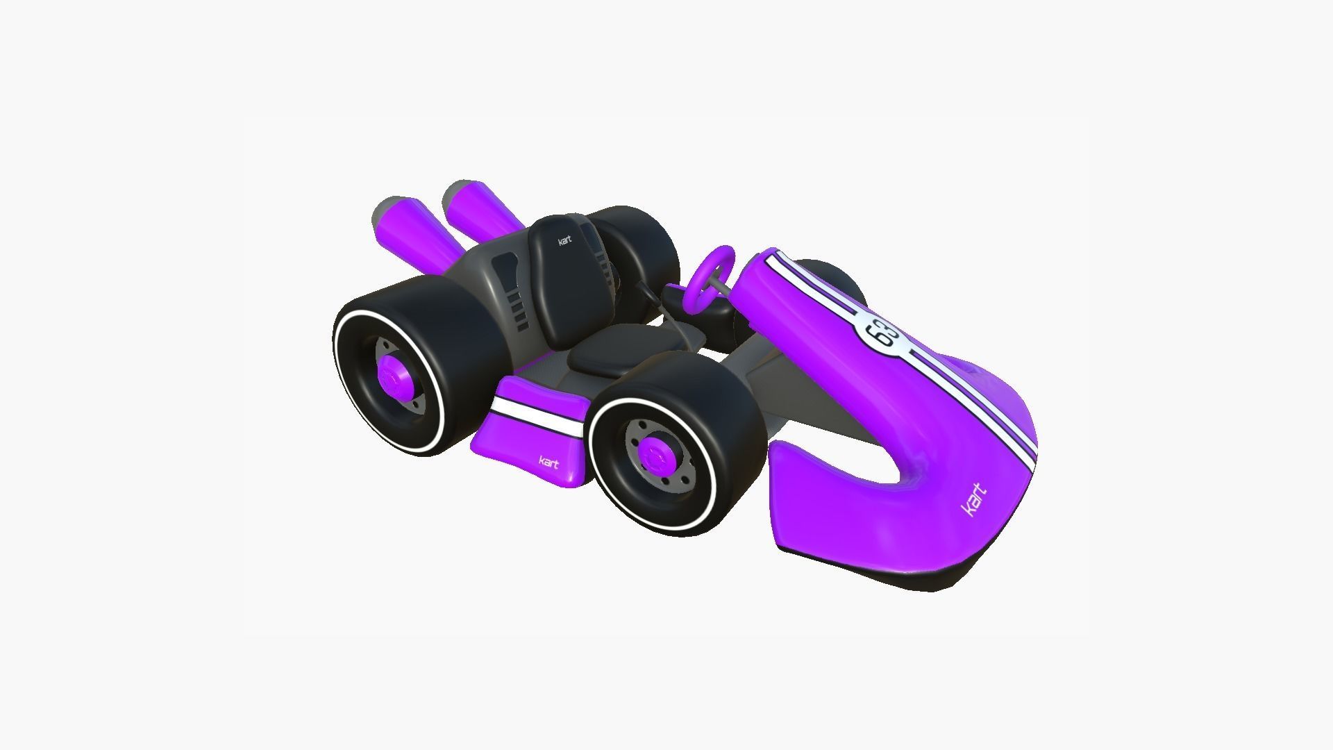 10 Cartoon Karts Purple Collection - Vehicle Racing Design _37