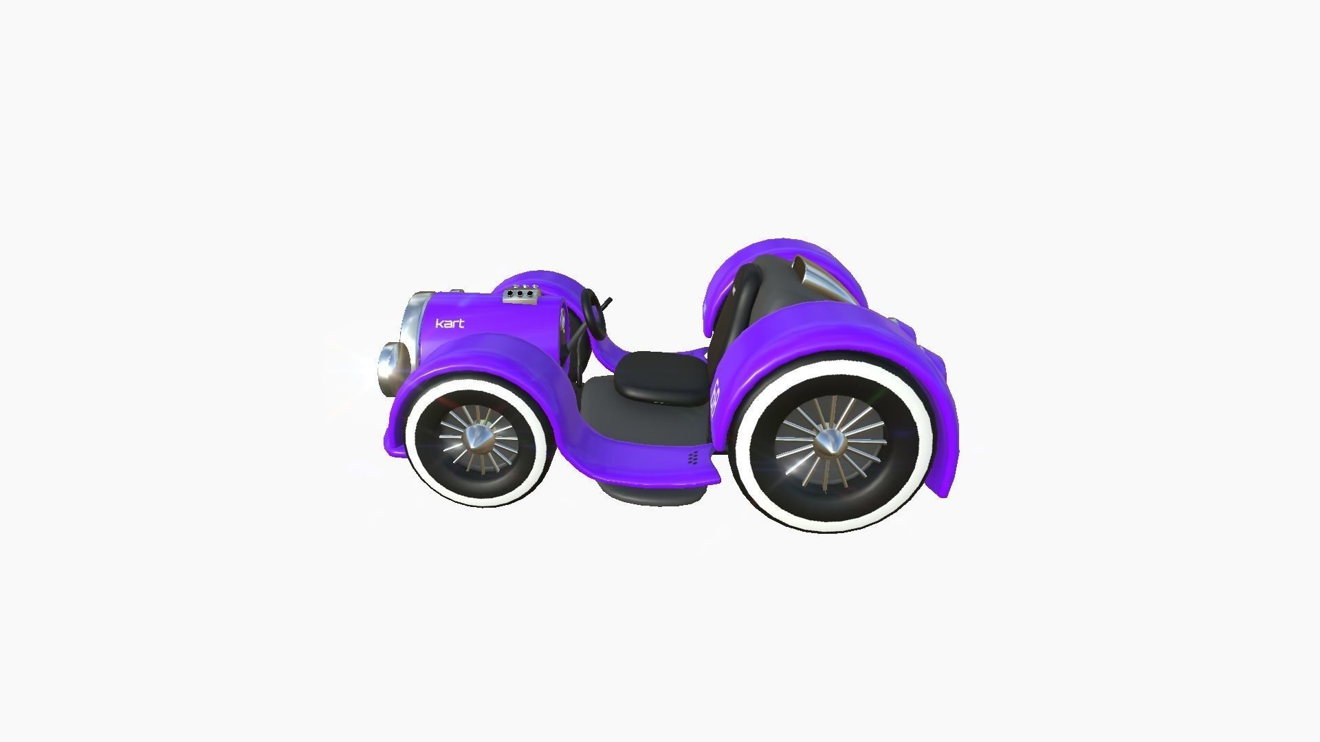 10 Cartoon Karts Purple Collection - Vehicle Racing Design _44