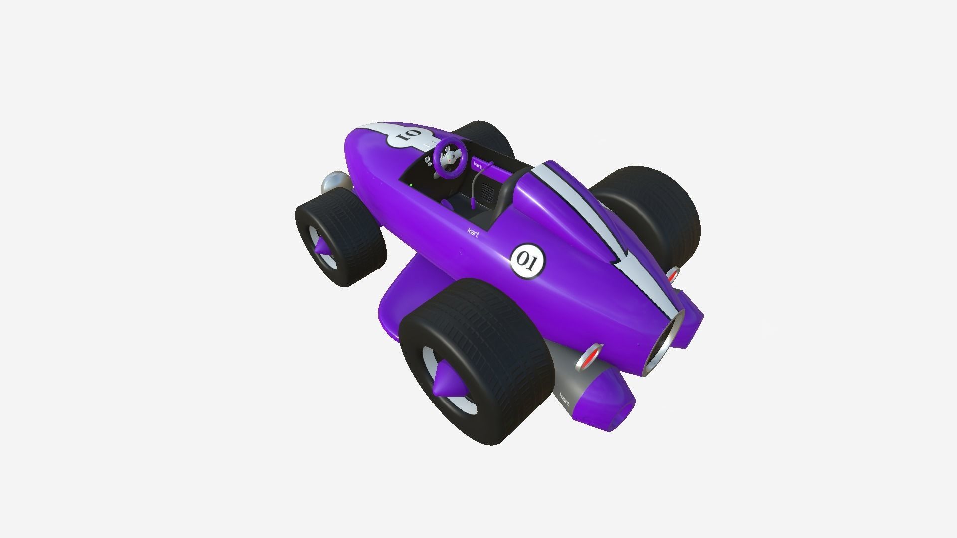 10 Cartoon Karts Purple Collection - Vehicle Racing Design _23