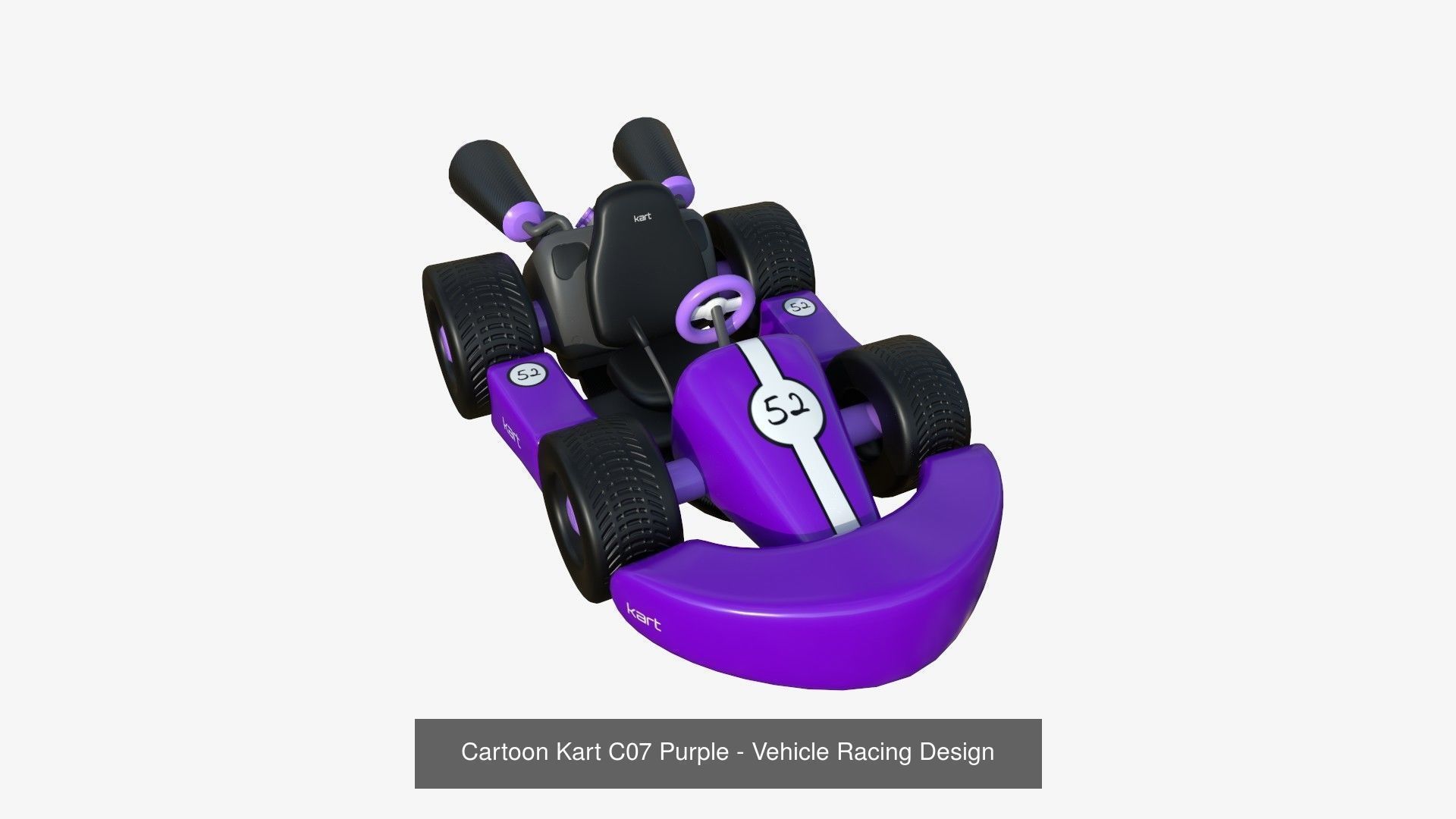 10 Cartoon Karts Purple Collection - Vehicle Racing Design _4