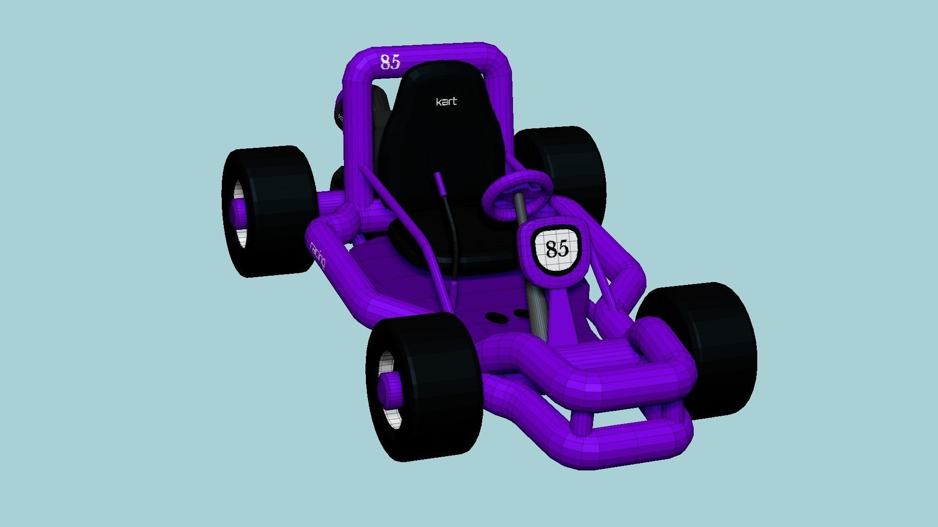 10 Cartoon Karts Purple Collection - Vehicle Racing Design _74