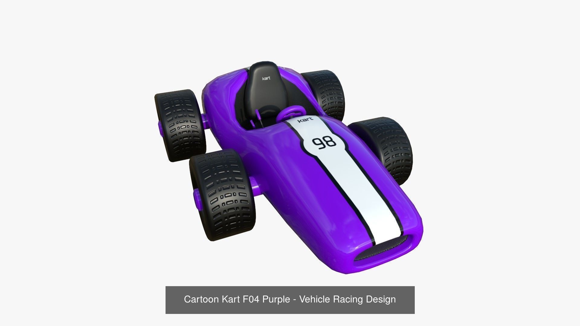 10 Cartoon Karts Purple Collection - Vehicle Racing Design _8