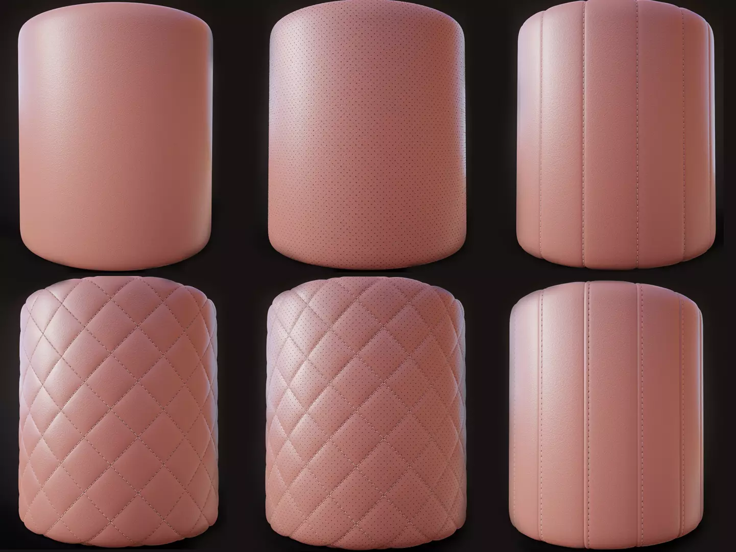 Seamless perforated stitched leather collection textures Texture_0