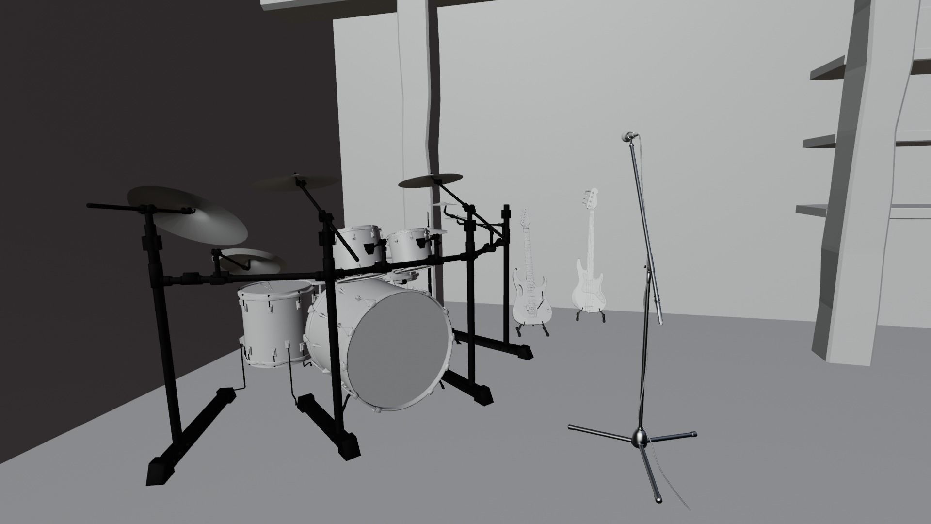 Basement Band 3D model_2