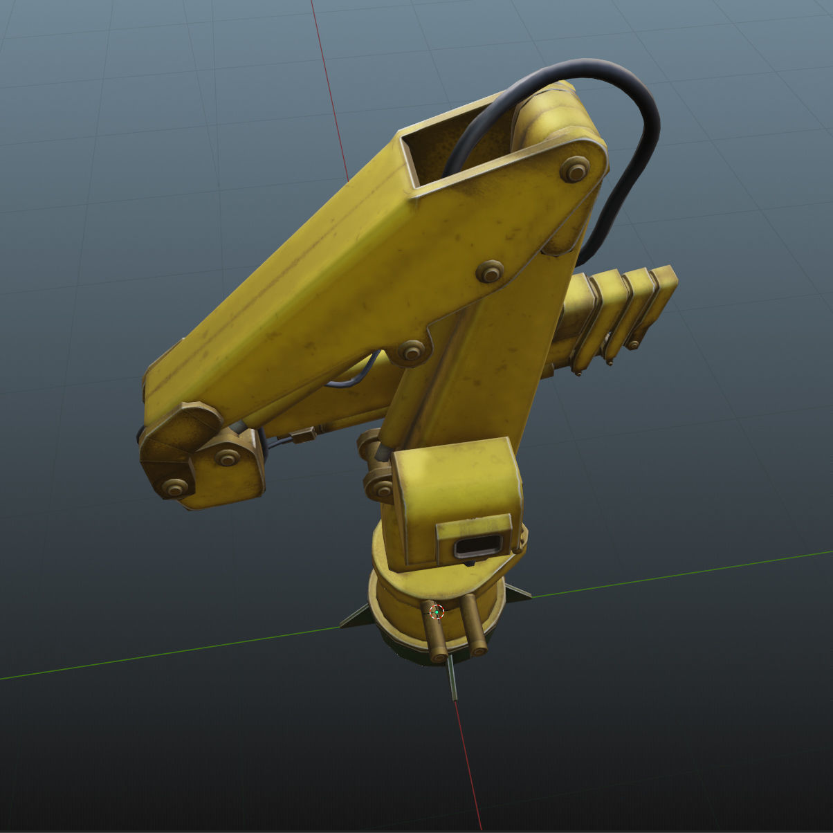 Onboard Manipulator Crane - low poly Low-poly 3D model_19