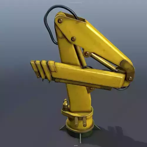 Onboard Manipulator Crane  - low poly Low-poly 3D model