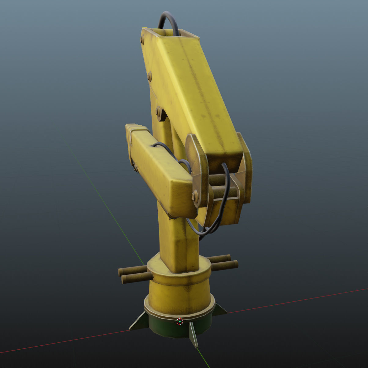 Onboard Manipulator Crane - low poly Low-poly 3D model_15