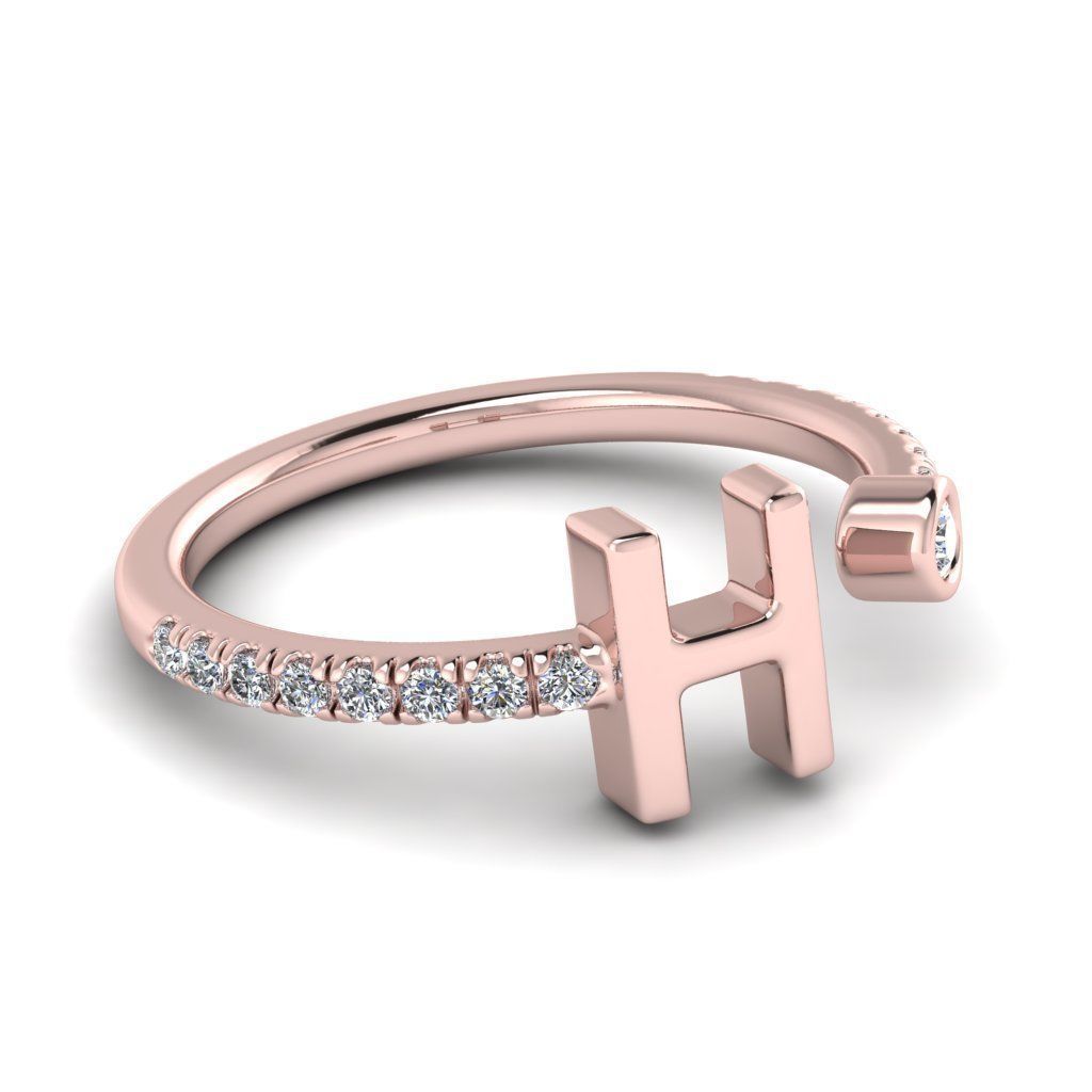 Jewelry alphabet ring H 3D print model_20