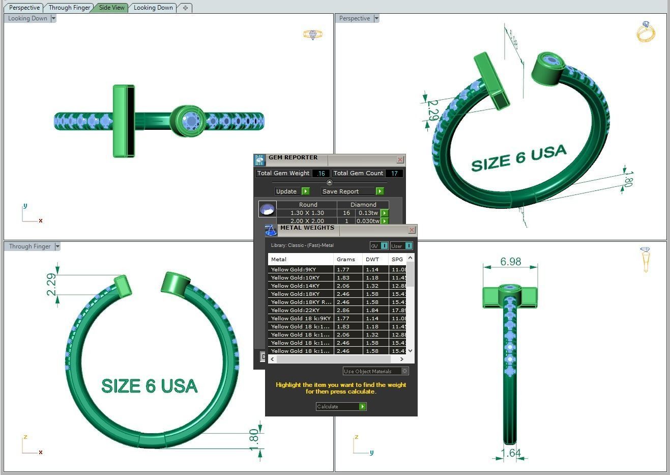 Jewelry alphabet ring I 3D print model_3